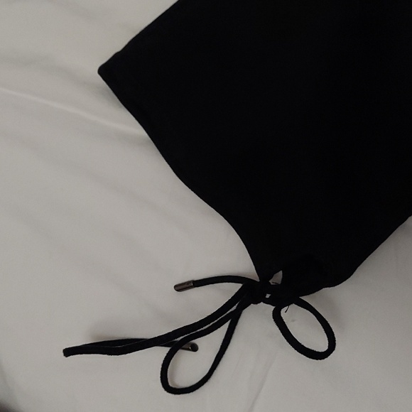 Over The Knee Black Faux Suede Boots Womens 11M Thigh High Stretch 4" Heel - Picture 6 of 9